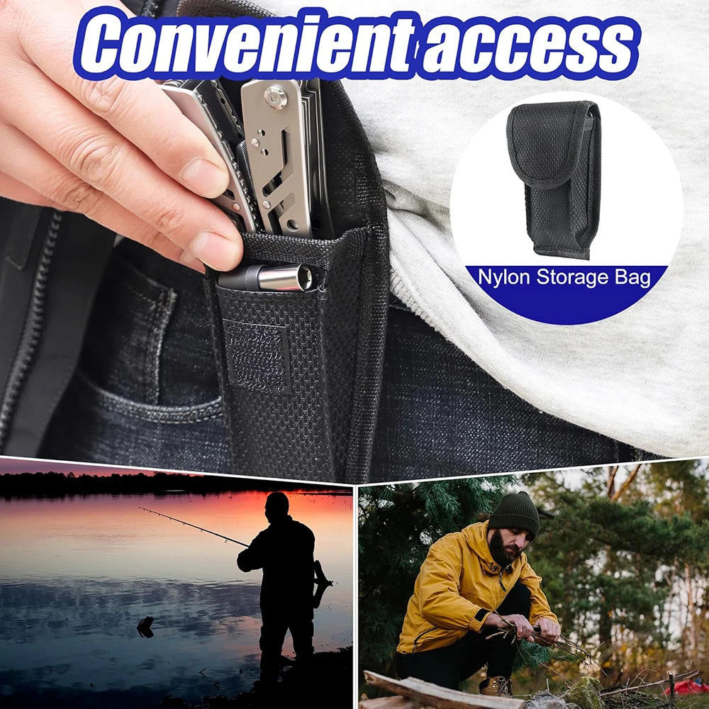 Multitool 14 in1 With Mini Tools Knife Pliers And 11 Bits Multi Tool All In One Multi Function Gear Camping Backpacking Survival