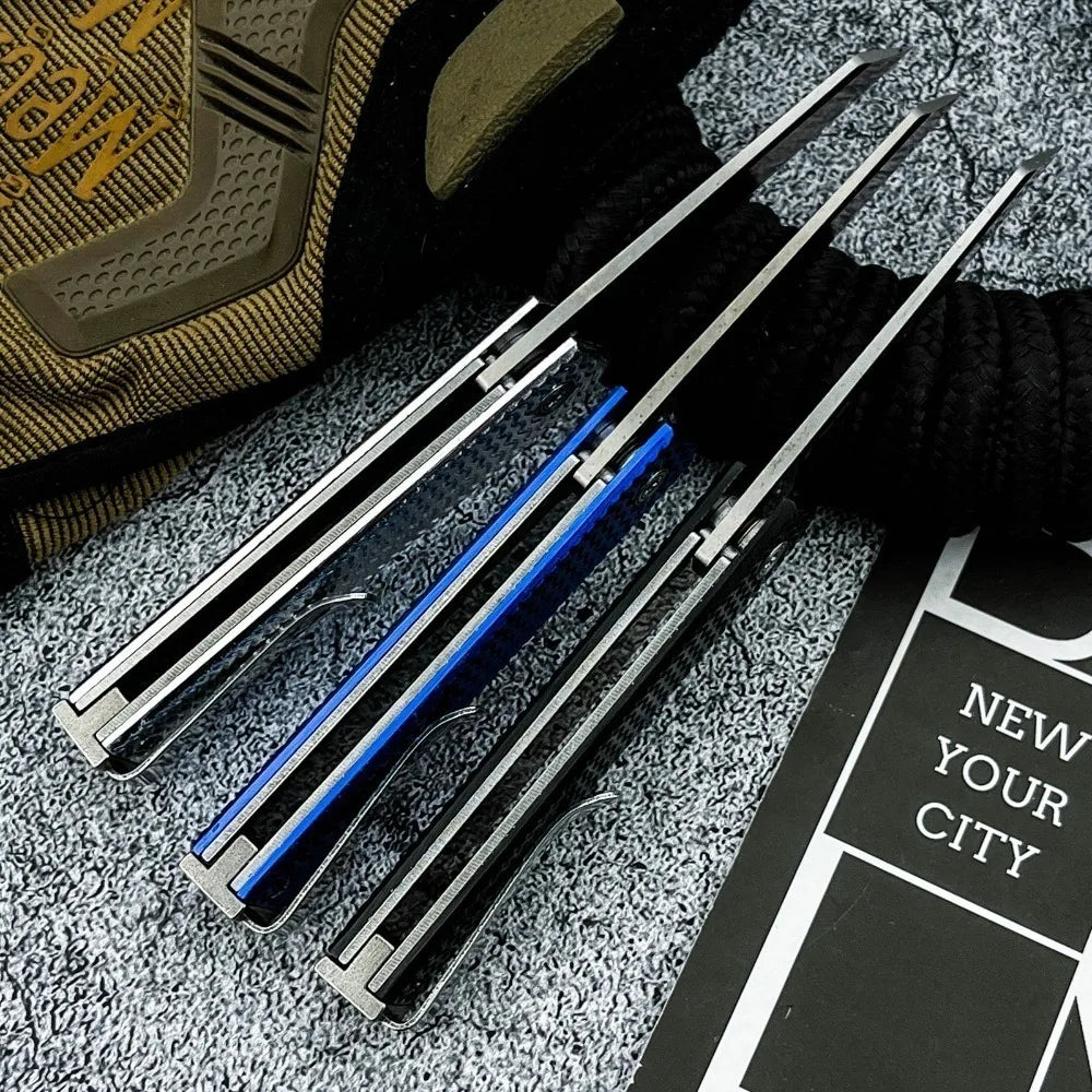 7083 New Style Pocket Knife Lightweight Durable EDC Tool 8Cr13MoV Blade 420 Steel Handle Useful Outdoor Combat Folding Knife