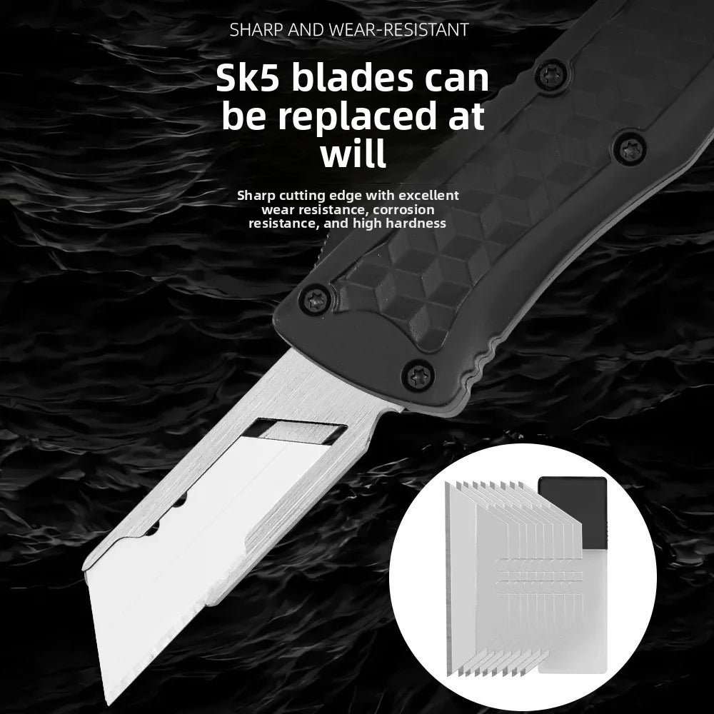 Art knife, multifunctional knife. High end gift box packaging, with 10 blades and a nylon knife cover as a gift