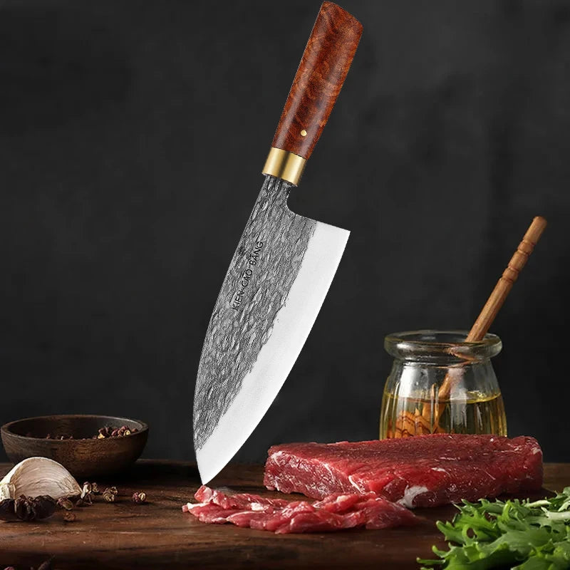 Kitchen Knife Set Chef Knives Japanese 5CR15 High Carbon Stainless Steel Kitchen Meat Cleaver Forged Butcher's Boning Knife
