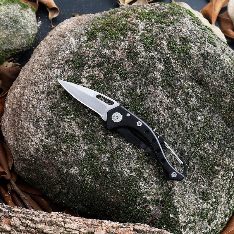 Portable Mini Pocket Knife Keychain Multifunction Folding Knife Stainless Steel Collapsible Blade Small Cutter Pendant