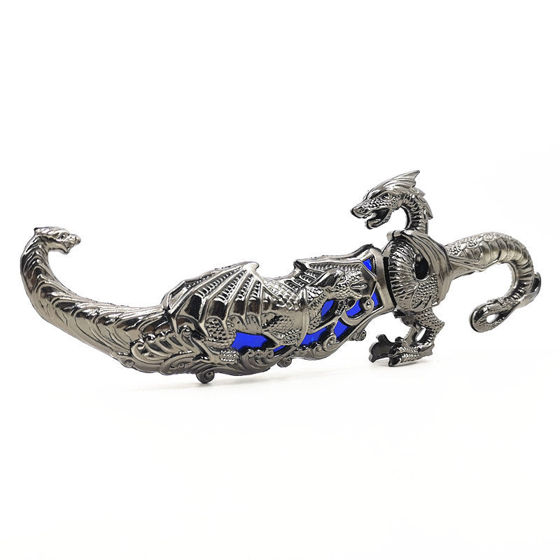 Metalwork Swords And Knives Unsharpened With Carved Decorations